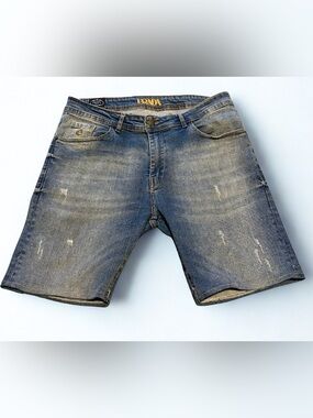 Prada Distressed Light Blue Denim Shorts - Men's